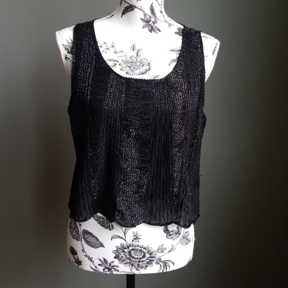 Scallop Edge Beaded Tank